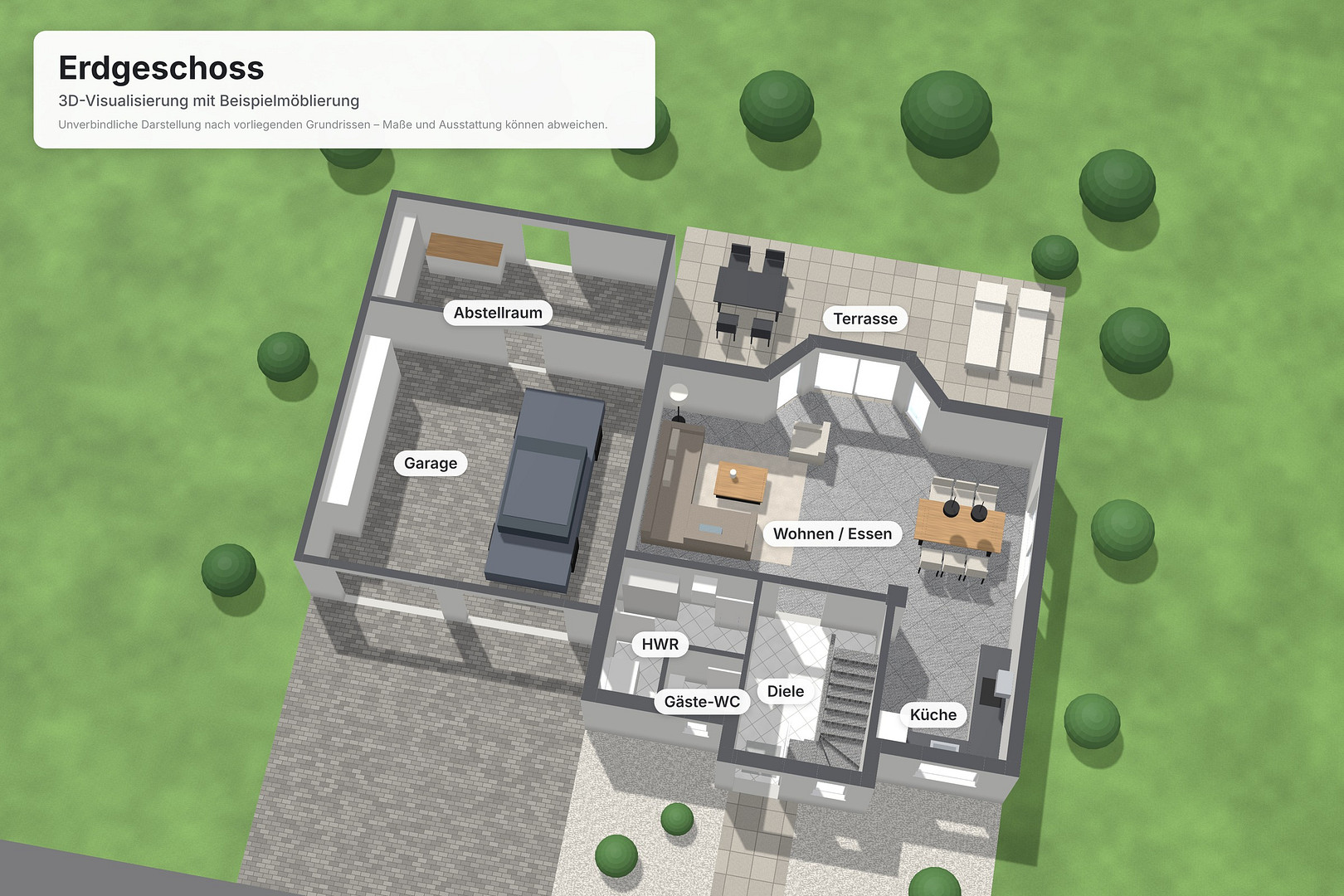 Erdgeschoss 3D Visualisierung