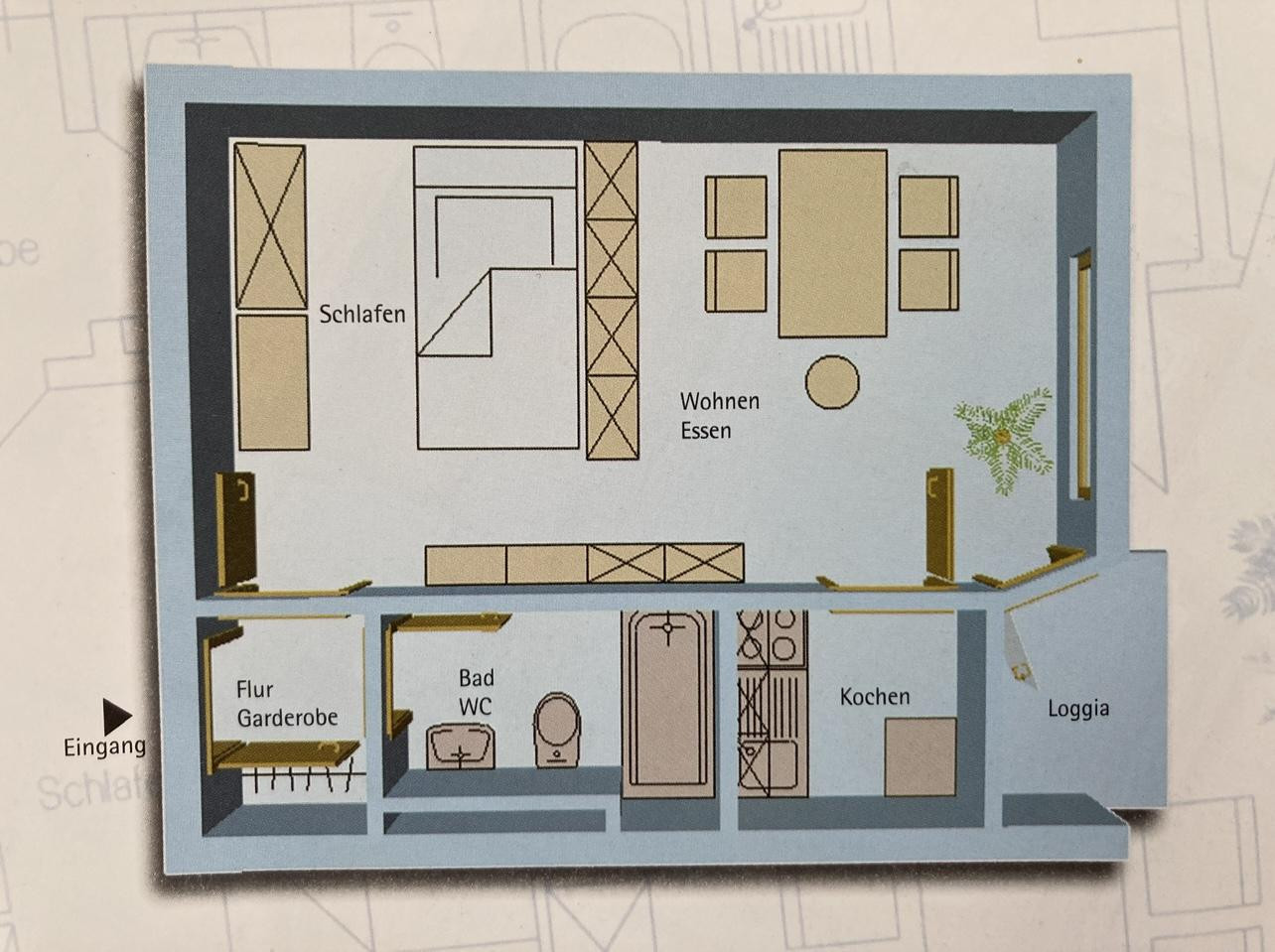 Neuwertige möblierte 1-Zimmer-Wohnung mit Balkon & Skyline-Blick in Frankfurt-Sachsenhausen – Foto 7