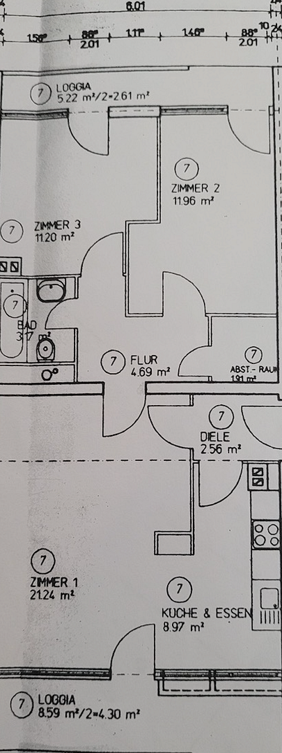 3-Zimmer-Wohnung mit zwei Balkonen in der Innenstadt von Frankfurt – Foto 16