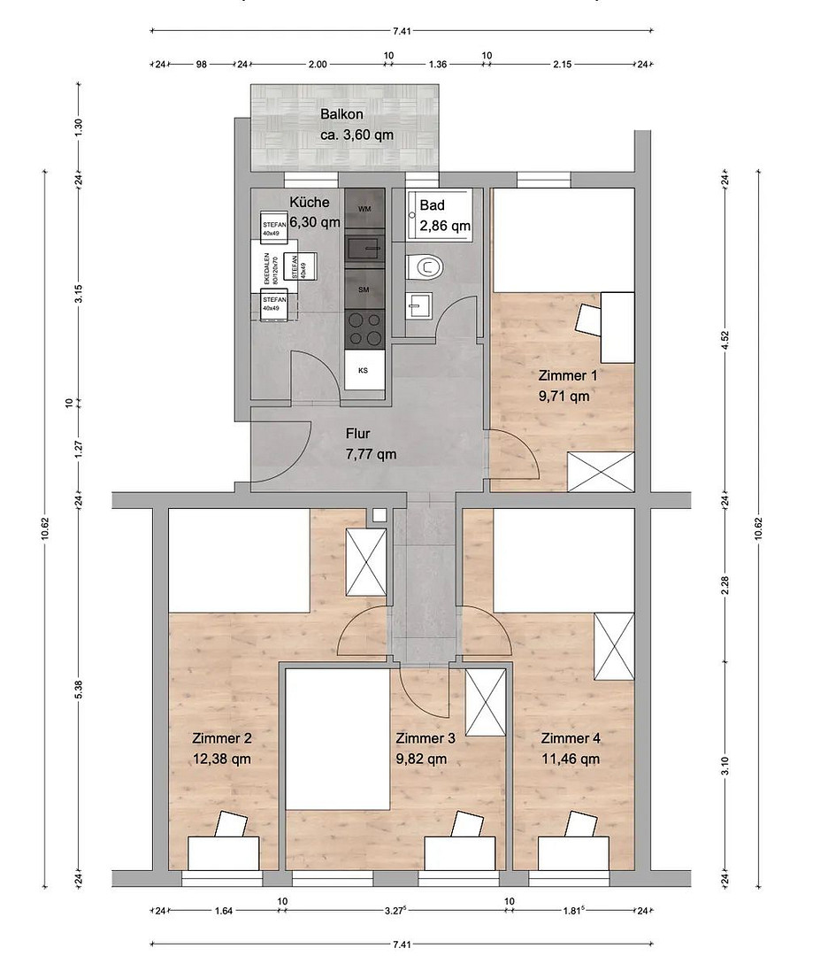 Helles & gemütliches WG-Zimmer nahe Innenstadt und Uni – ab sofort verfügbar – Murrstraße 16, 90429 Nürnberg(Bärenschanze) – Vorschaubild 10
