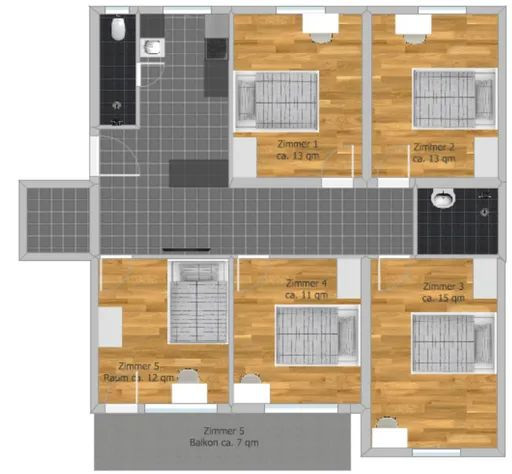 Schwabing! Schönes und großes WG Zimmer mit eigenem Balkon! – Leopoldstraße 138, 80804 München(Schwabing) – Vorschaubild 15