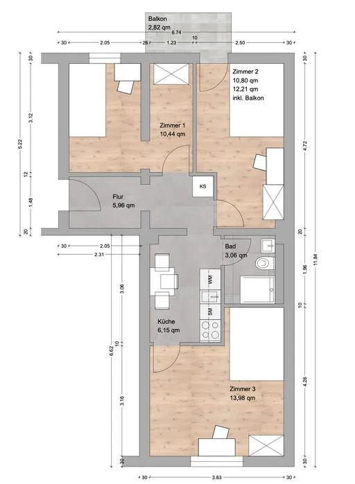 Ankommen, einziehen, wohlfühlen – dein neues WG-Zimmer I München | Johann-Clanze-Str. 27 – Johann-Clanze-Straße 27, 81369 München(Sendling-Westpark) – Vorschaubild 6