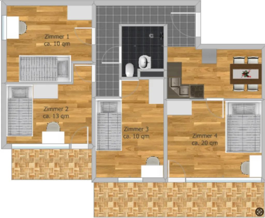 Großzügiges Zimmer in gepflegter WG / Ferchenseestraße 20, München / WE29 / 4.OG / Zi2 – Ferchenseestraße 20, 81379 München(Obersendling) – Vorschaubild 9