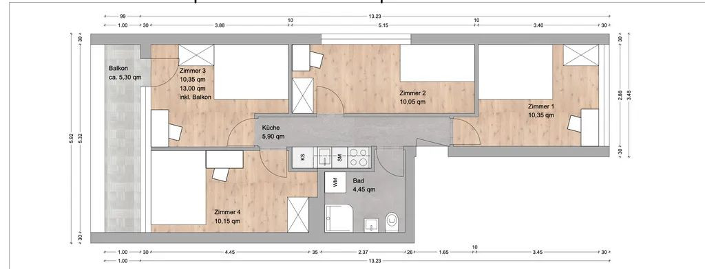 Komfortables WG-Zimmer für Studierende oder Berufstätige / Waldschulstraße 54, München / Zi.4 – Waldschulstraße 54, 81827 München(Trudering) – Vorschaubild 10