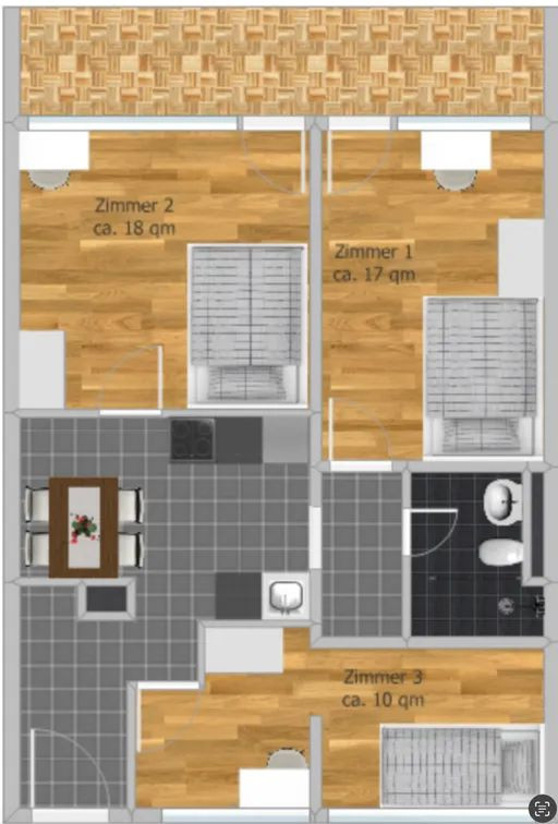 Freies WG-Zimmer mit Wohnqualität / Gulbrannssonstraße 47, München / EG / WE1 / Zi.3 – Gulbranssonstraße 47, 81477 München(Solln) – Vorschaubild 4