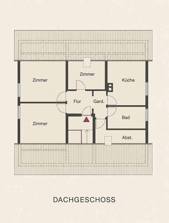 Liebevoll modernisierte DG-Wohnung mit hochwertiger Qualitätsküche, Garten & zusätzlichem Dachzimmer  - Privatverkauf, keine Maklerprovision – Karlsbad Spielberg(Spielberg) – Vorschaubild 6