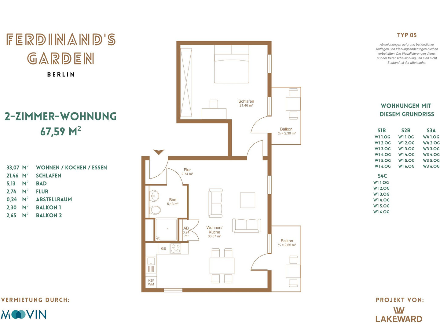 Geräumige 2-Zimmer-Wohnung mit EBK und 2 BALKONEN im Neubauquartier 'Ferdinand's Garden' – Plauener Straße 108, 13055 Berlin(Alt-Hohenschönhausen) – Vorschaubild 11