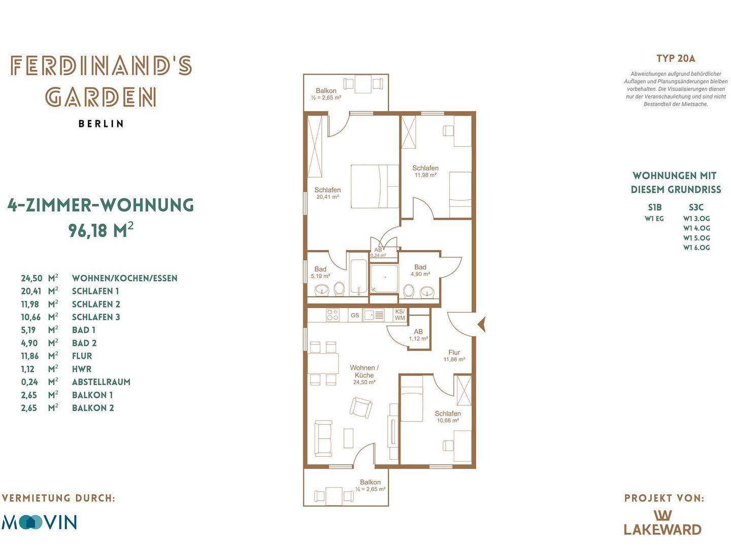 Moderne 4-Zimmer-Wohnung mit 2 BALKONEN, 2 BÄDERN und EBK im Neubauquartier 'Ferdinand's Garden' – Plauener Strasse 102, 13055 Berlin(Alt-Hohenschönhausen) – Vorschaubild 17
