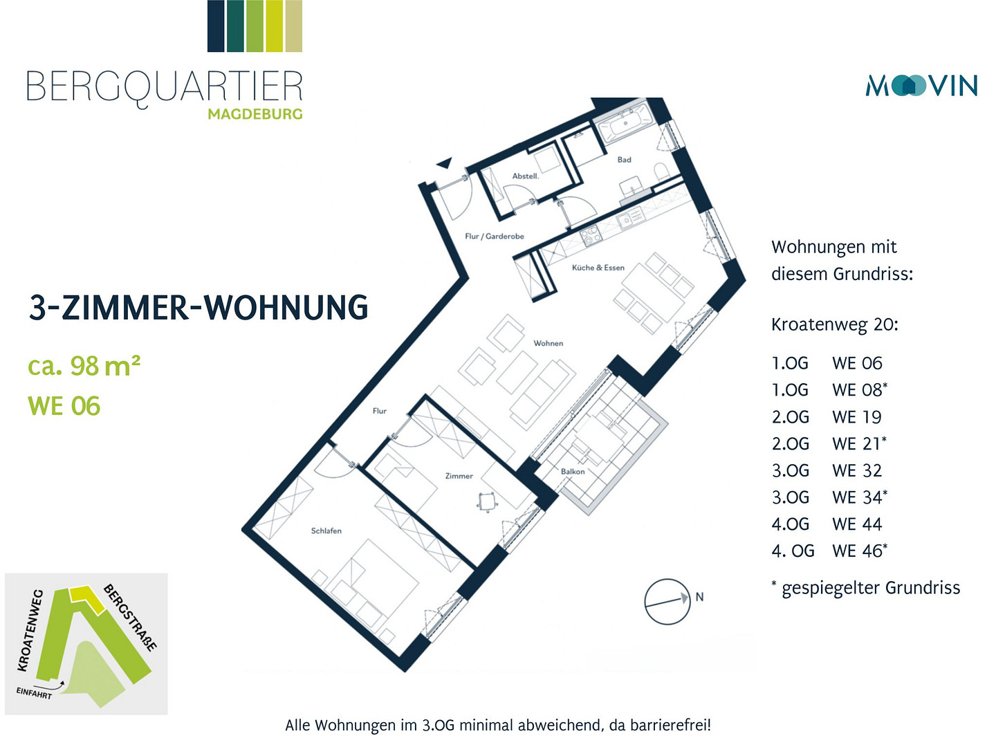 TOP-ANGEBOT: 3-Zimmer-Traumwohnung mit BALKON und moderner EINBAUKÜCHE im BERGQUARTIER Magdeburg! – 39116 Magdeburg(Sudenburg) – Vorschaubild 18