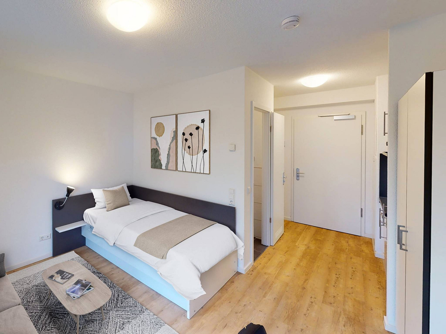 ** Modernes, vollmöbliertes 1-Zimmer-Apartment mit EINBAUKÜCHE und gemeinschaftlicher DACHTERRASSE ** – 4317 Leipzig(Reudnitz-Thonberg) – Vorschaubild 2