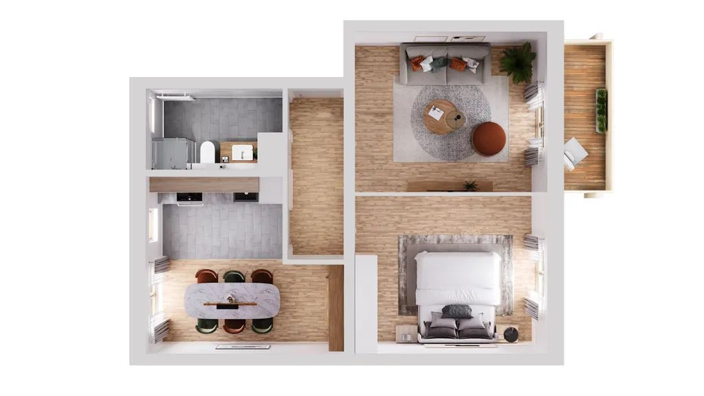 Möblierte Wohnung – Echternstraße 40A, 38100 Braunschweig – Vorschaubild 3
